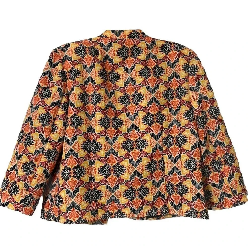 Lavender & Honey 70’s Retro‎ Inspired Open Front Jacket / Blazer Size Large(H12)